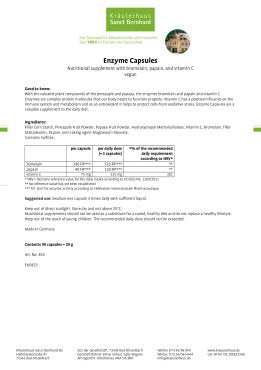 Sanct Bernhard Enzyme Capsules