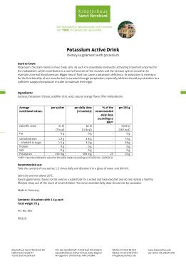Sanct Bernhard Potassium Active Drink