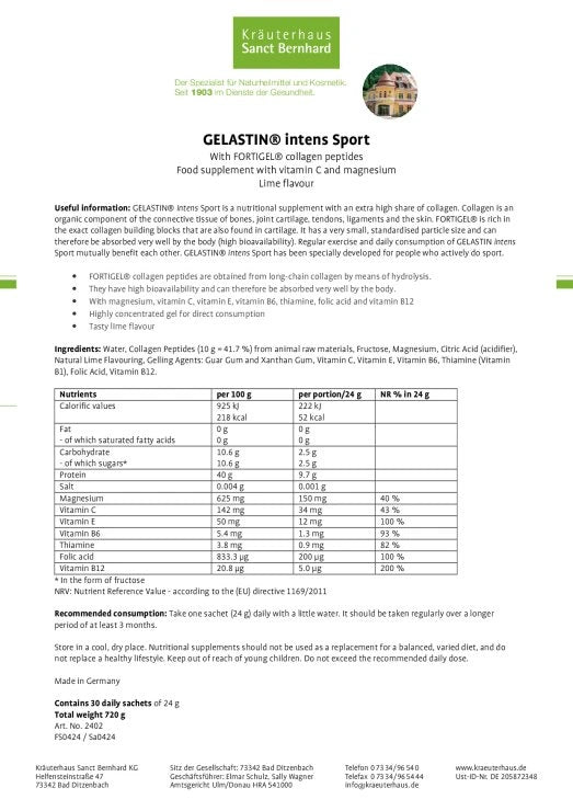 Sanct Bernhard GELASTIN® intens Sport