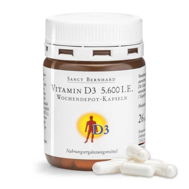 Sanct Bernhard Vitamin D3 5.600 I.E. Weekly Depot Capsule