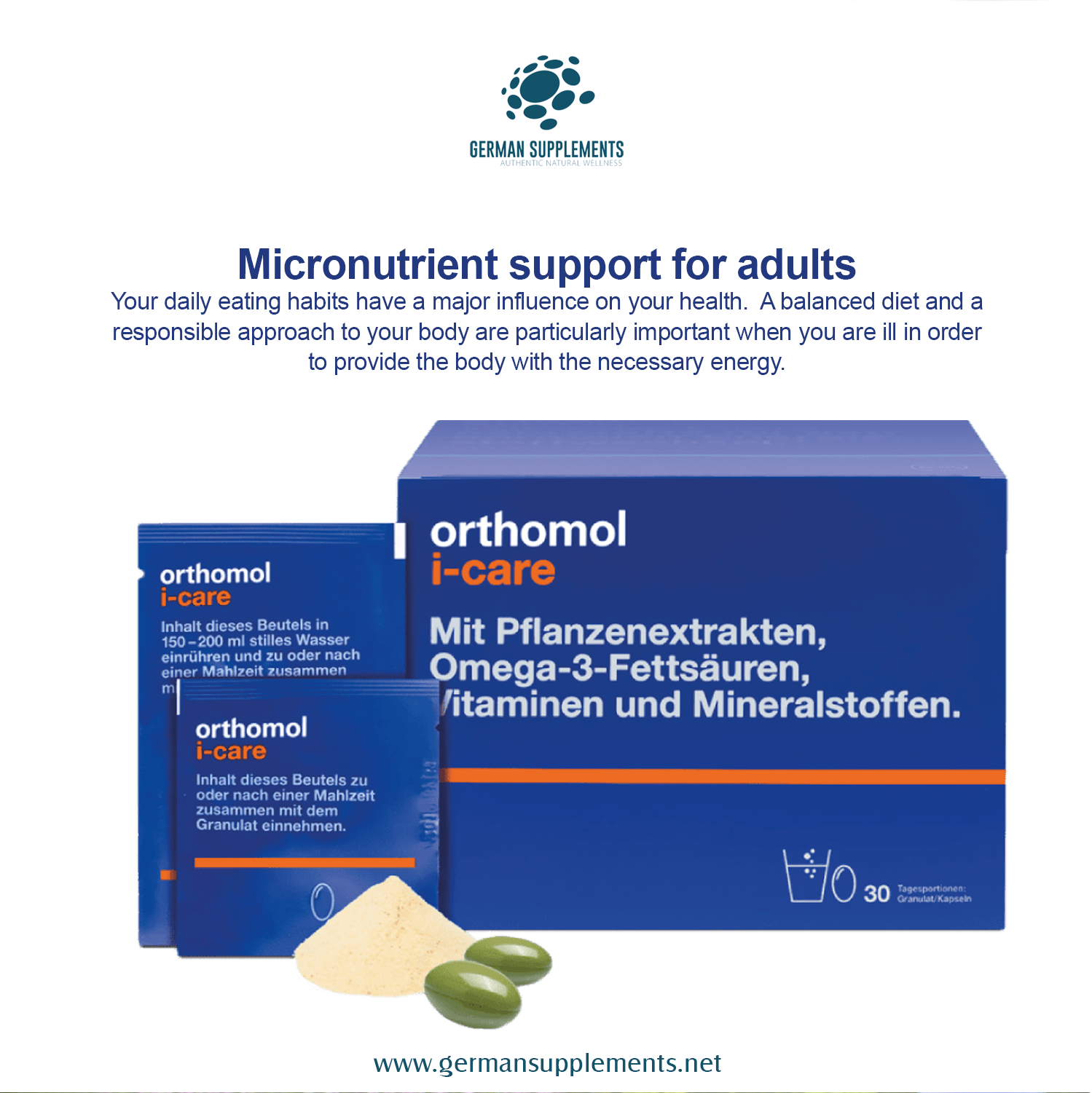 Orthomol, i-Care, 30 tablets
