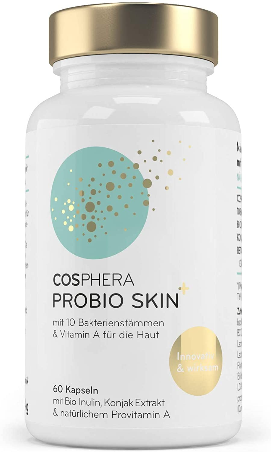 Cosphera Probio Skin Capsules, High Dose, Vegan I Probiotics & Prebiotics