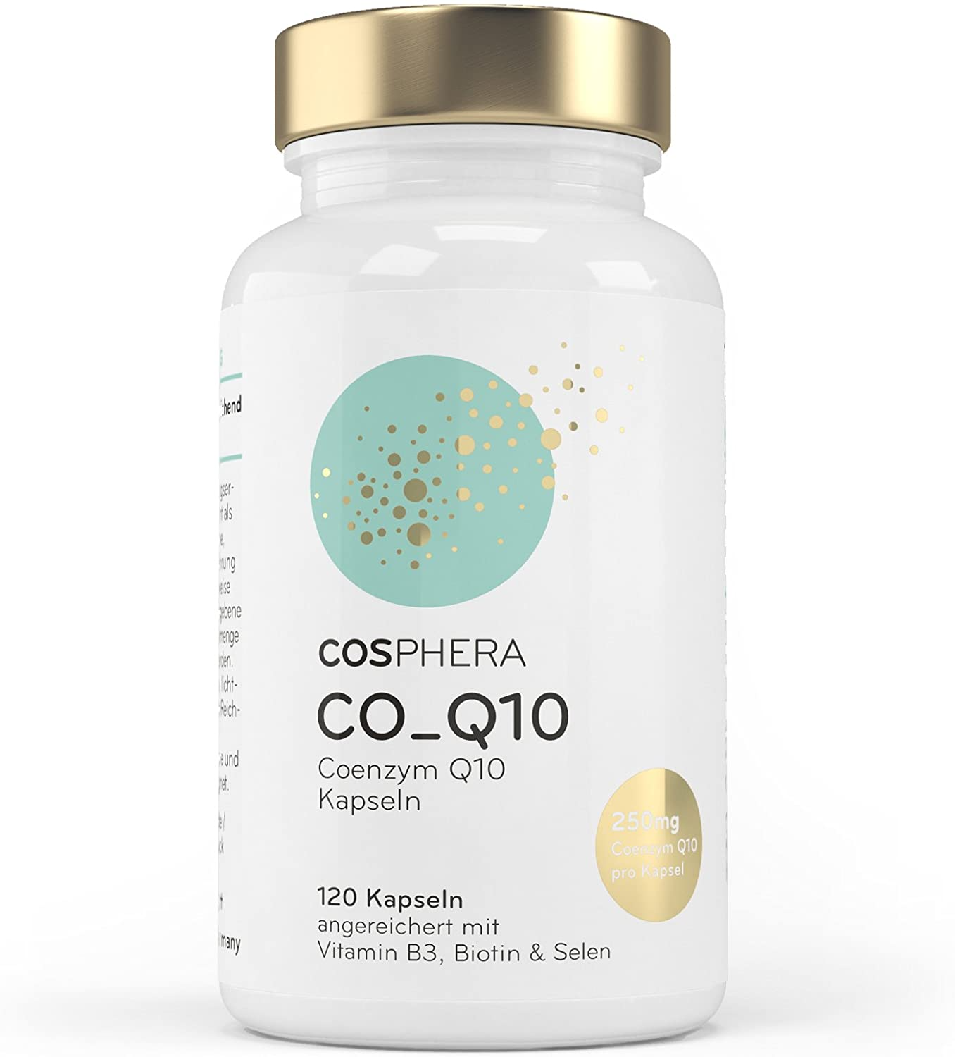 Cosphera Coenzyme Q10 - High Dose with 250mg per Capsule 120 Vegan Capsules.