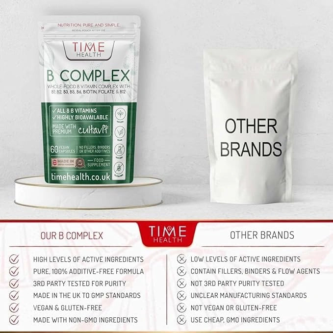 Time Health B Complex Whole Food Plant Based Cultavit