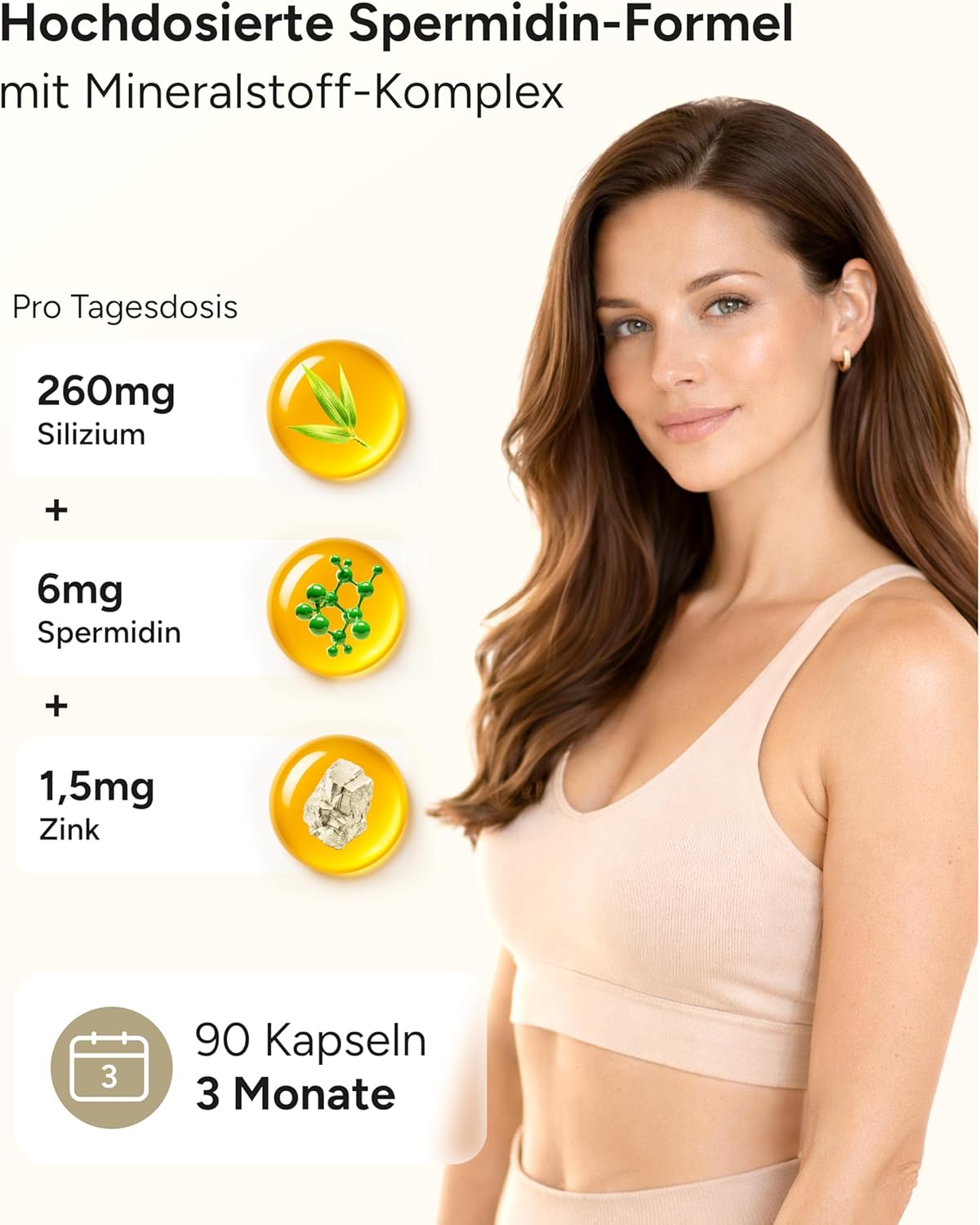 Plantomol Glanzmoment, Spermidin & Silizium (90 Kapseln)