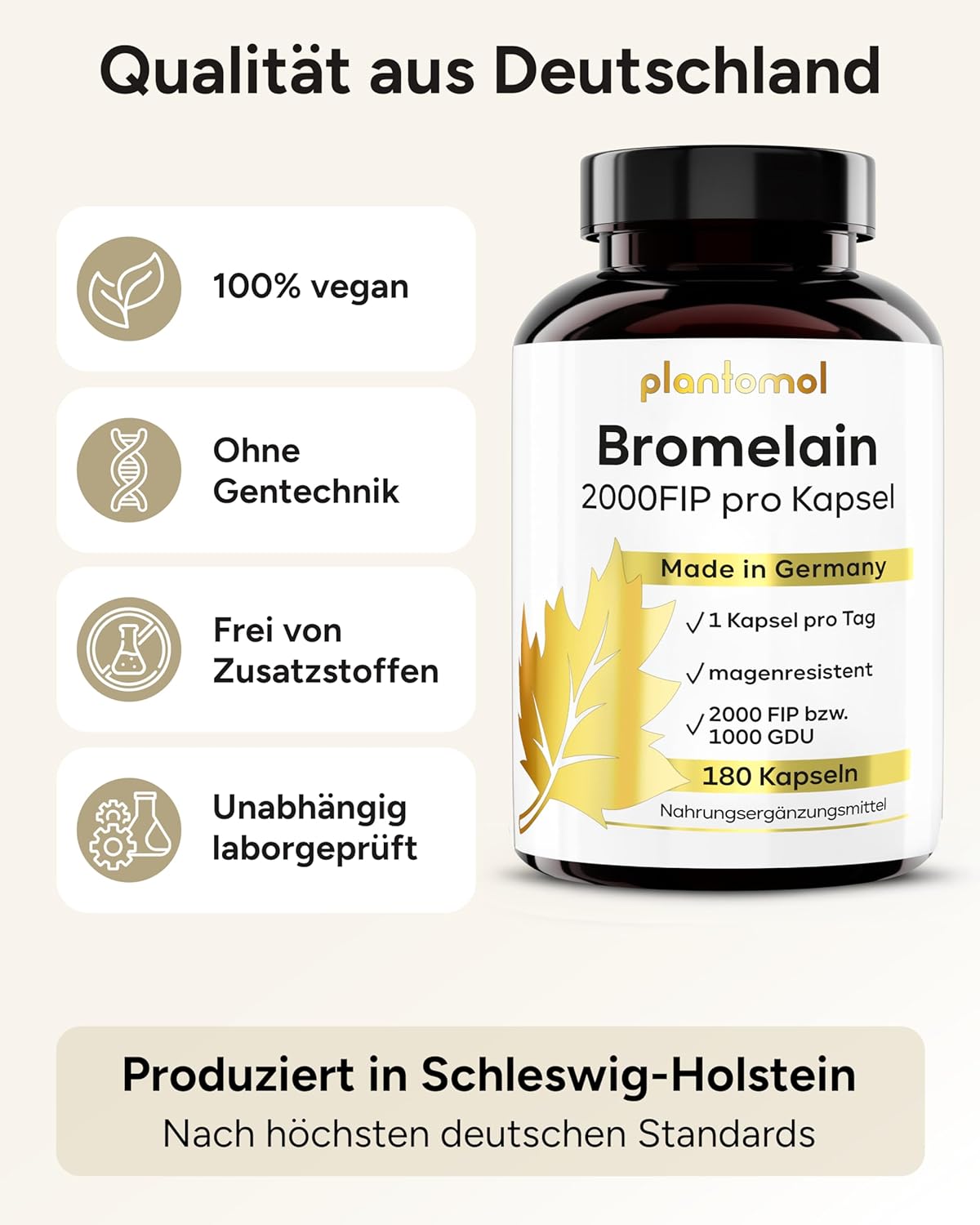 بلانتومول بروميلين 2000 FIP برو (180 كبسولة)