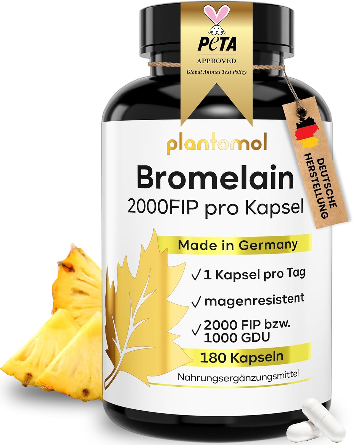 بلانتومول بروميلين 2000 FIP برو (180 كبسولة)