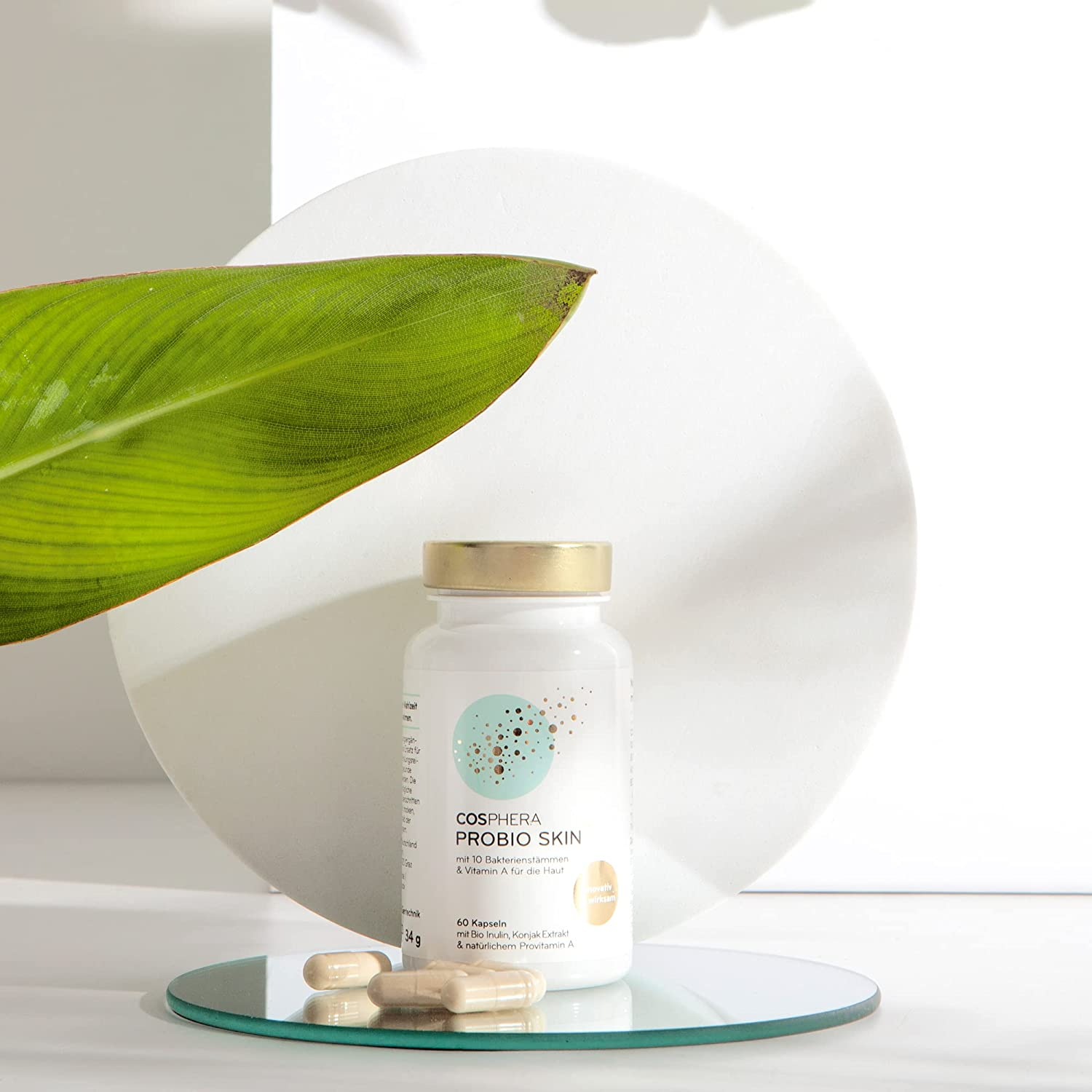 Cosphera Probio Skin Capsules, High Dose, Vegan I Probiotics & Prebiotics