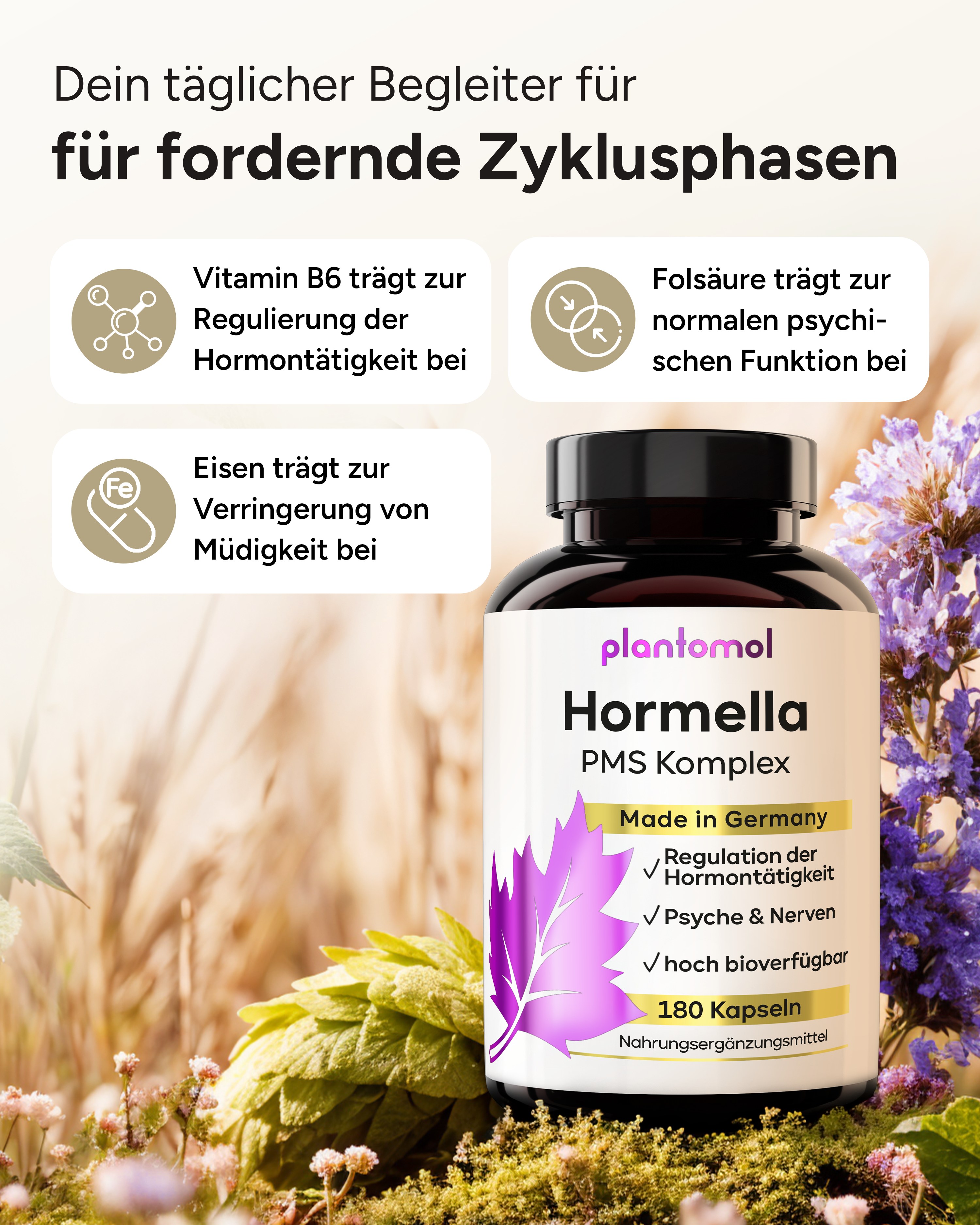 Hormella PMS Komplex - Myo-Inositol, Mönchspfeffer und OPC