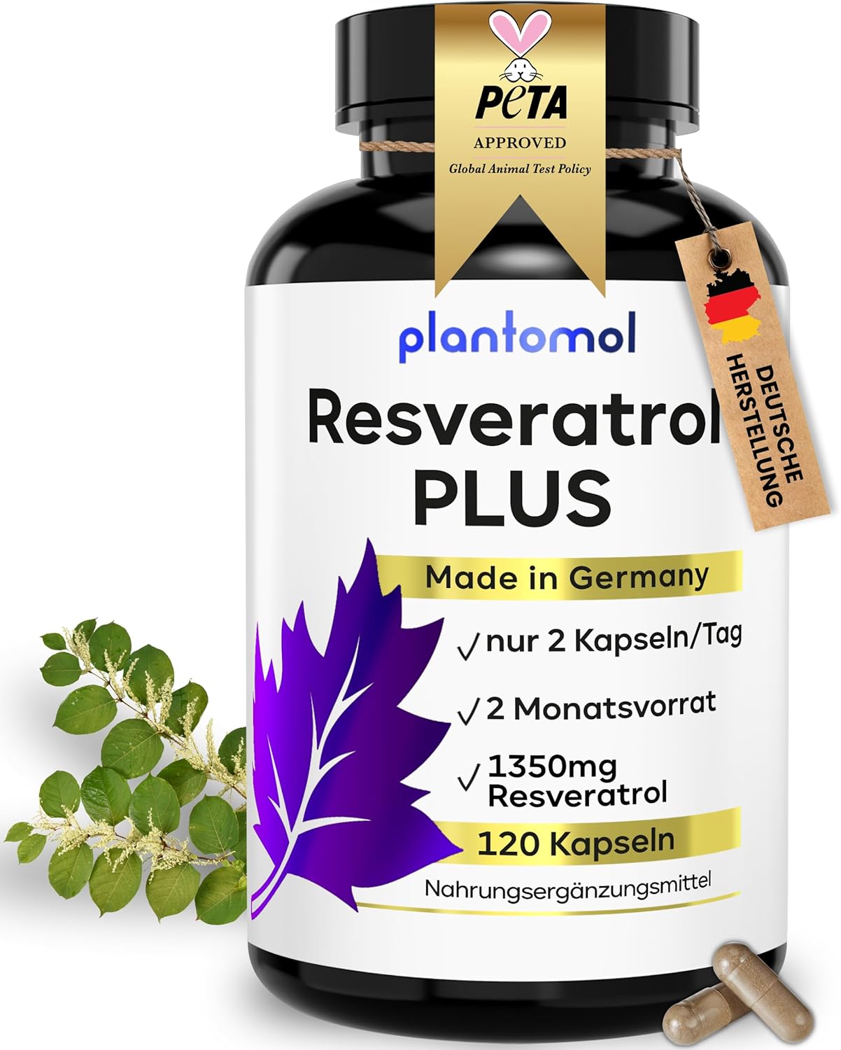 بلانتومول ريسفيراترول بلس 120 كبسولة