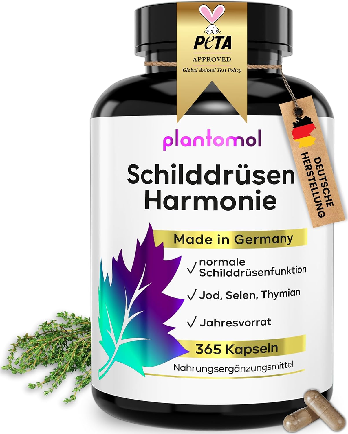 Plantomol Schilddrüsen Harmonie (Schilddrüsen-Harmonie 365 Kapseln)