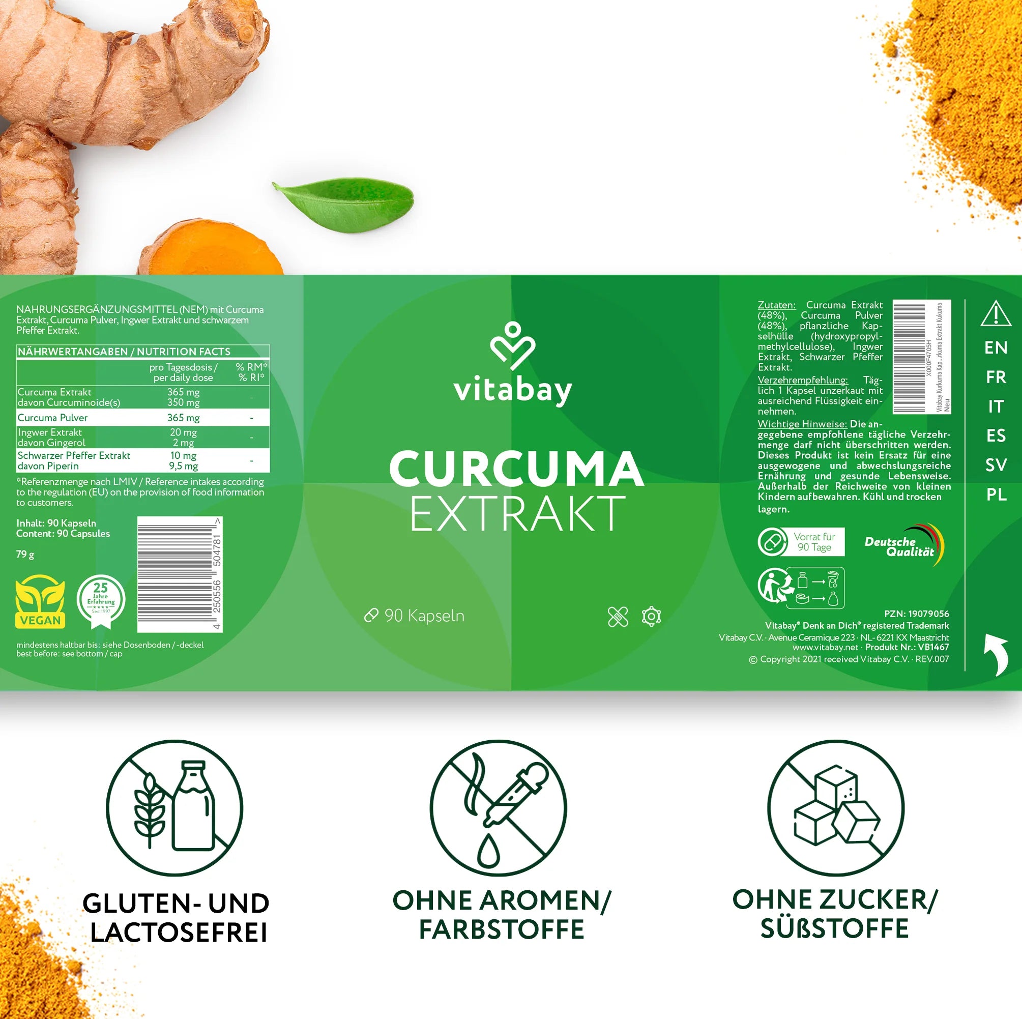 Vitabay Curcuma Extract - 90 vegan capsules