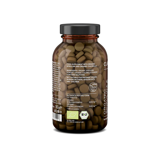 Clav Health Organic Spirulina and Chlorella