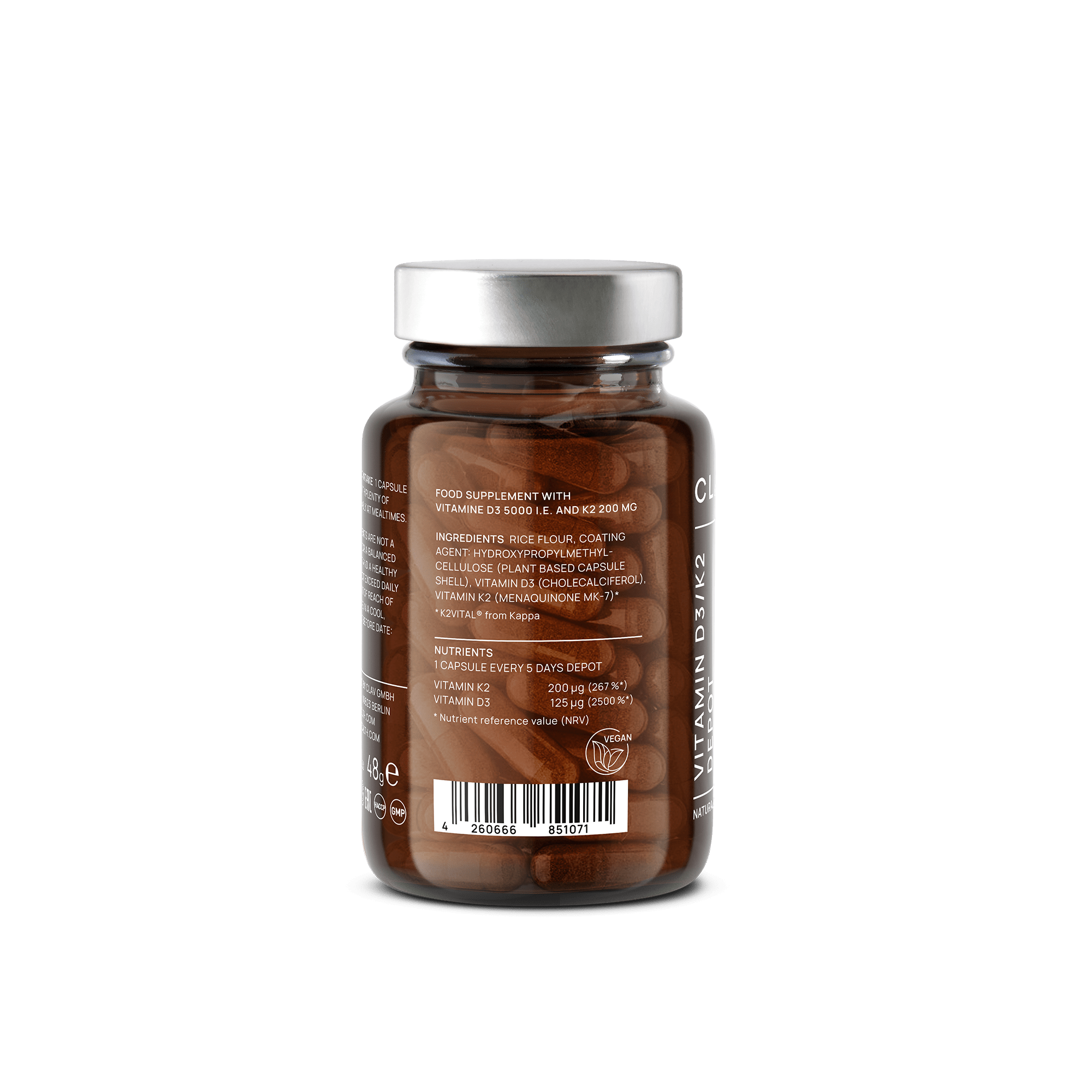 Vitamin D3 K2 | with 5000 I.U. D3 + 200mcg K2