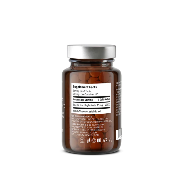 Clav Health Zinc-Bisglycinat