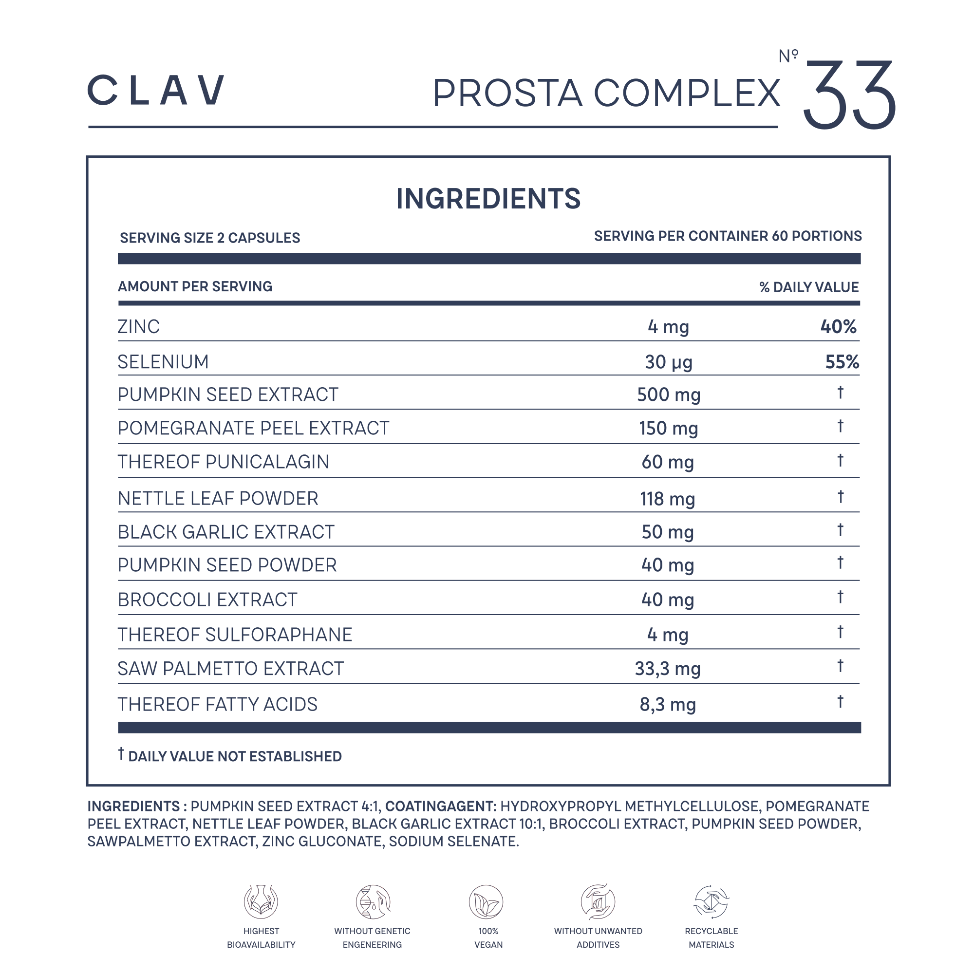 PROSTA Complex with Saw Palmetto & Pumpkin Seed Extract