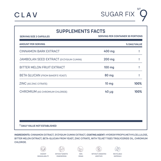 Clav Health N°9 SUGAR FIX