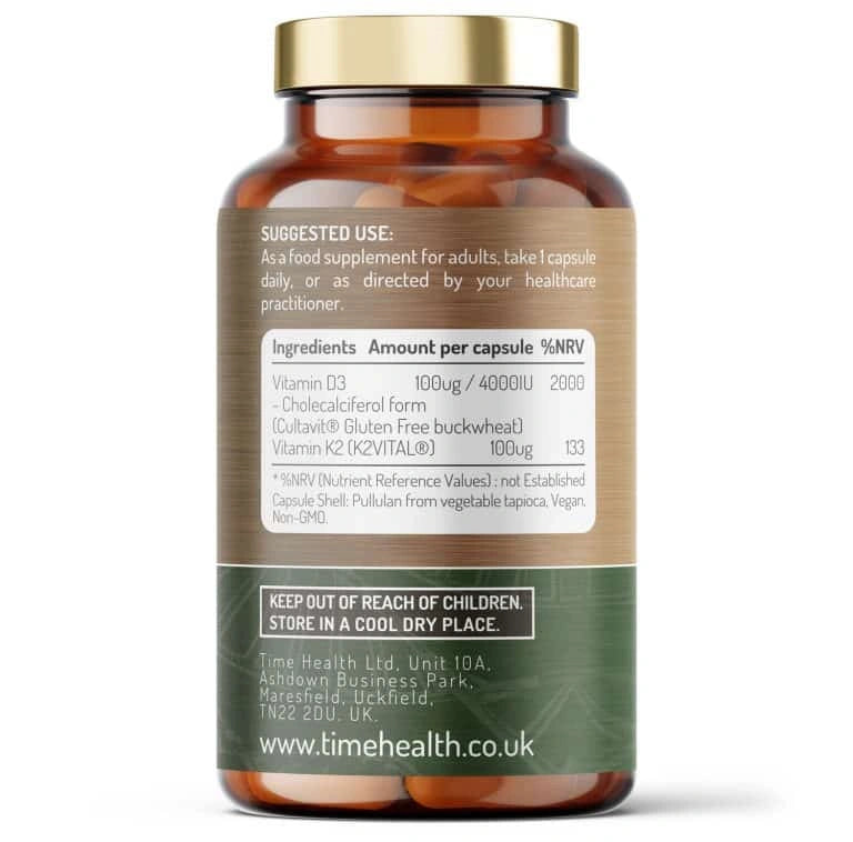 Time Health Vitamin D3 (4000IU) + K2 (100UG)
