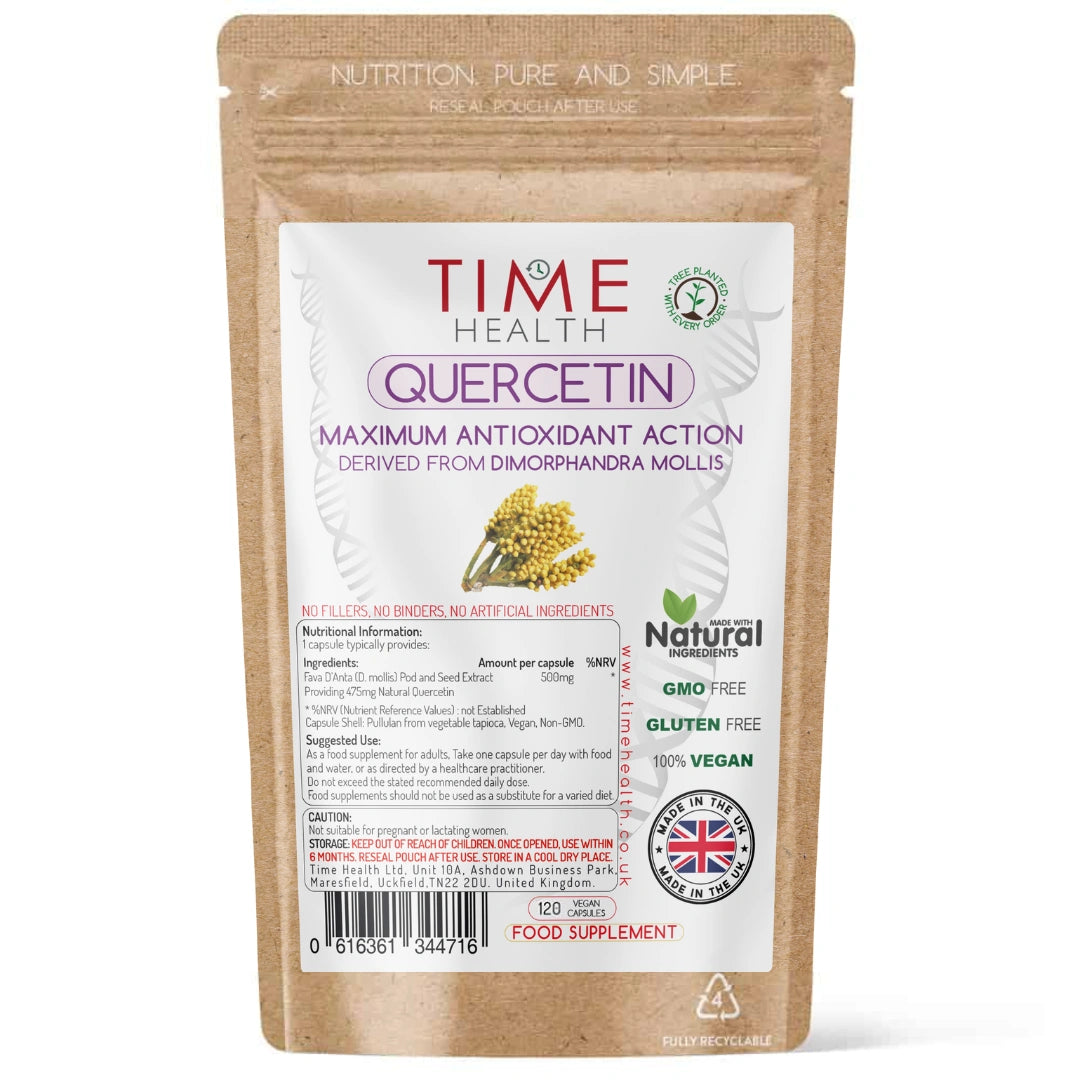 Time Health Quercetin – Maximum Antioxidant Action – 120 Capsules