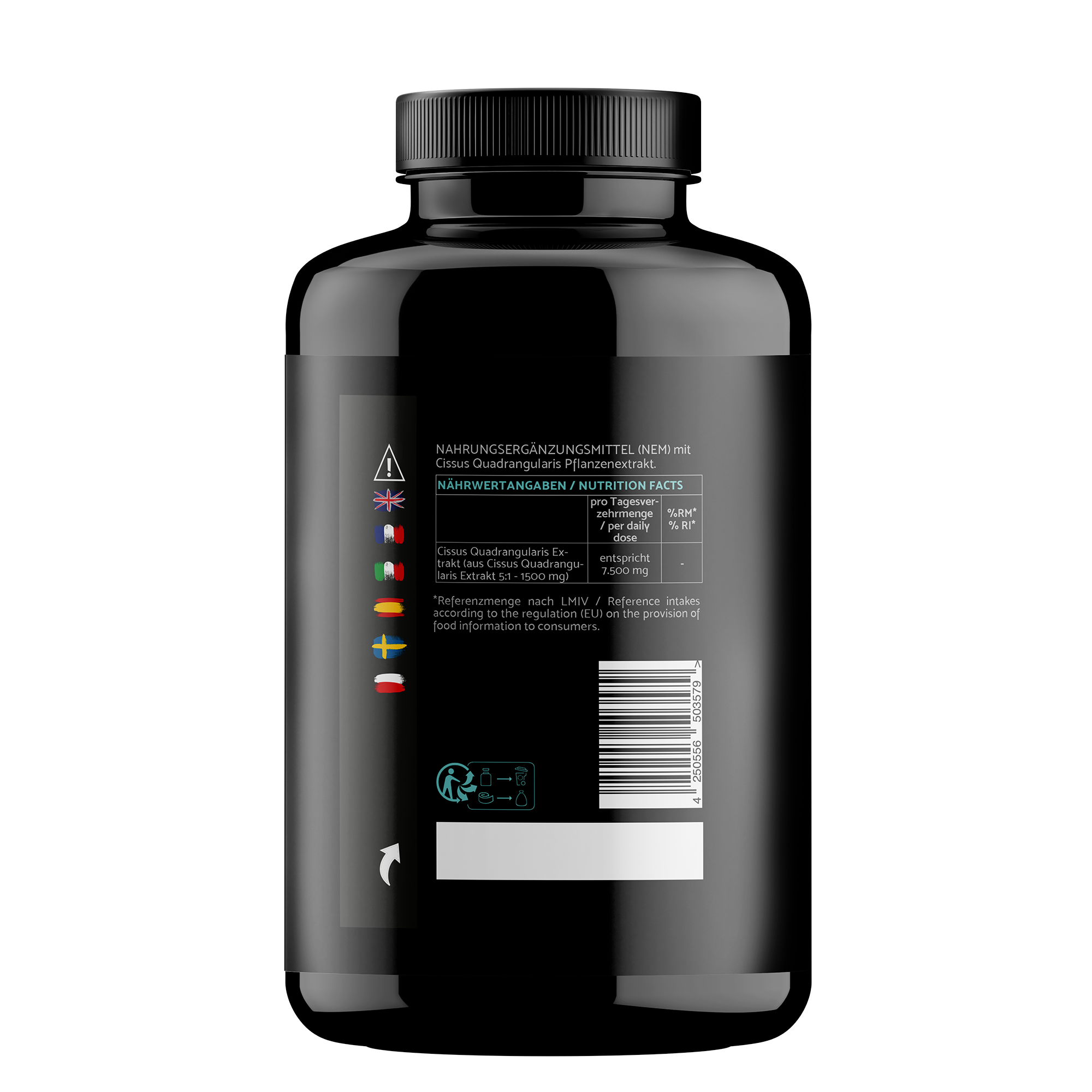 Cissus Quadrangularis Extrakt 2500 mg - 90 vegane Kapseln