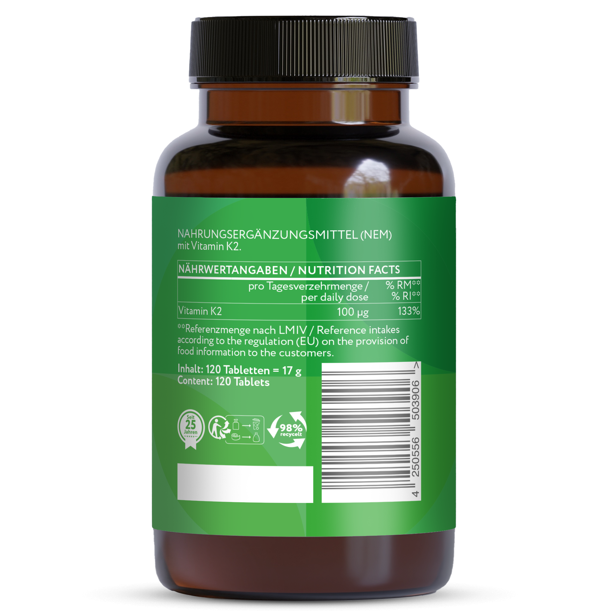 Vitamin K2 100 µg - 120 Vegan Tablets