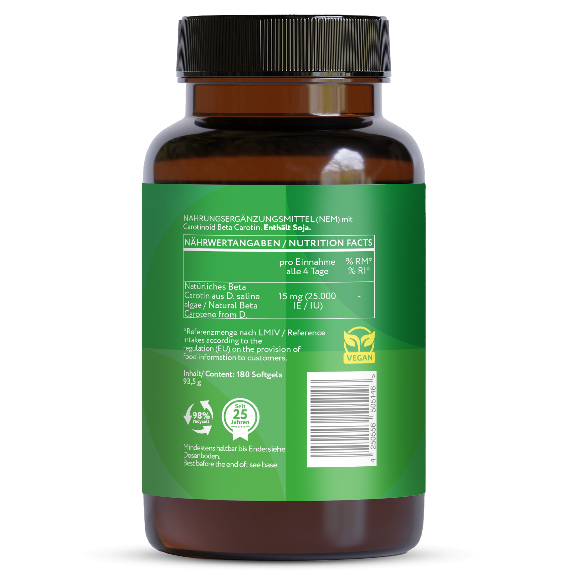 Beta Carotene 25,000 I.U. Depot - 180 Vegan Softgels