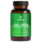 NAD+ 1000 mg Trans-Resveratrol 600 mg liposomal - hochdosiert - 90 vegane Softgels