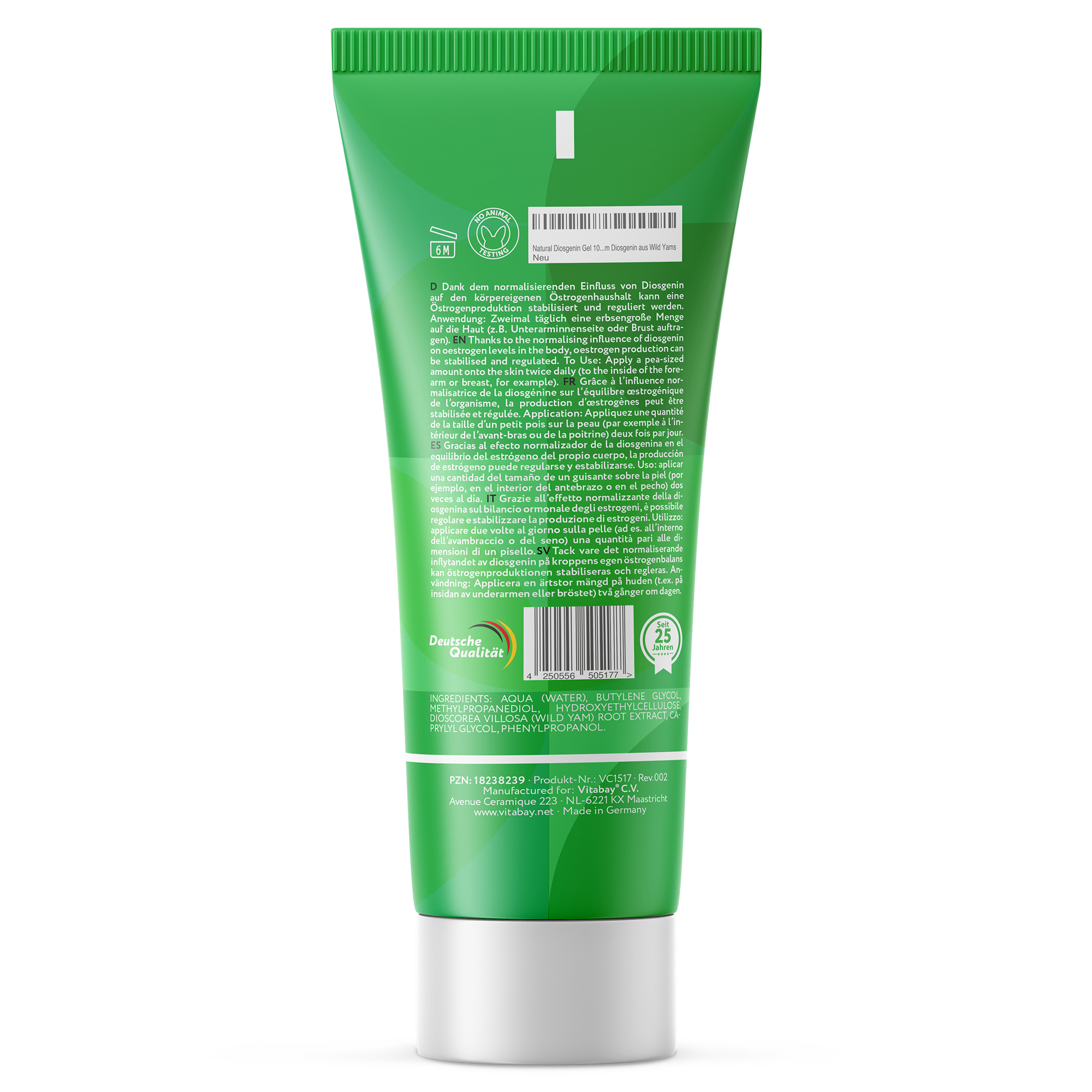 Natural Diosgenin Gel Extra Strong - 64% Diosgenin (from 80% Wild Yam Extract)