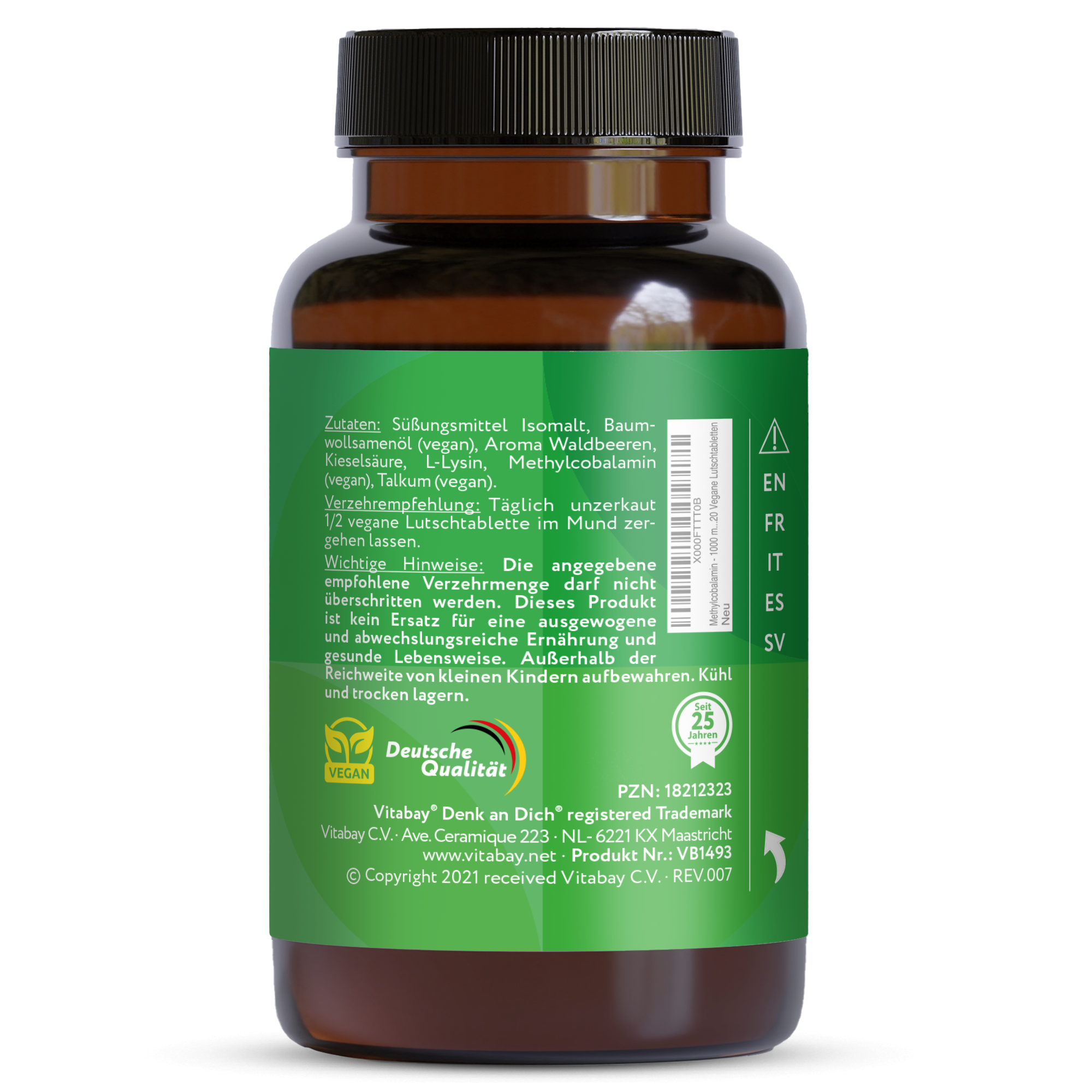 Vitamin B12 Depot 1000 mcg - Vegane Lutschtabletten