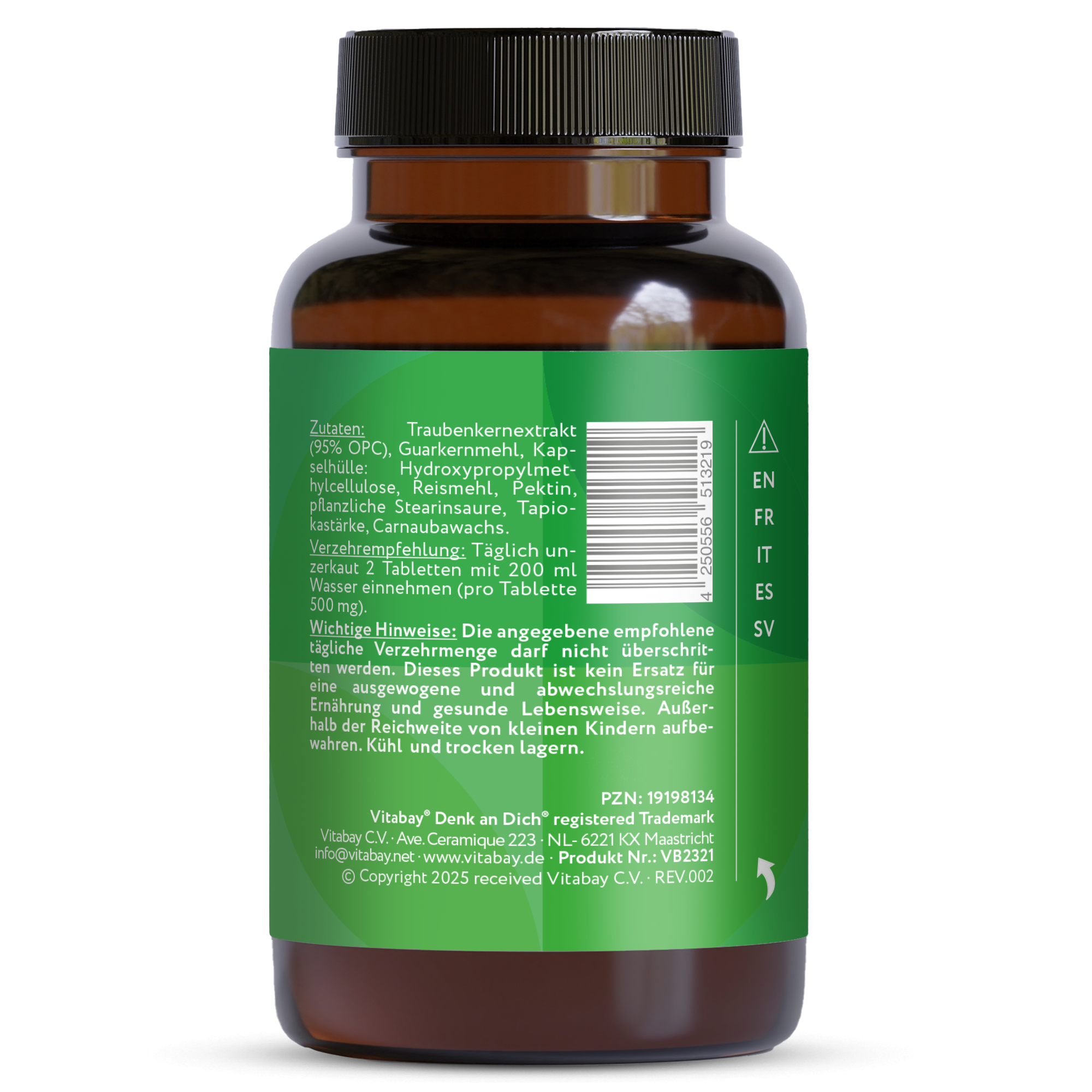 OPC Traubenkernextrakt hochdosiert - 1000mg - 120 vegane Tabletten