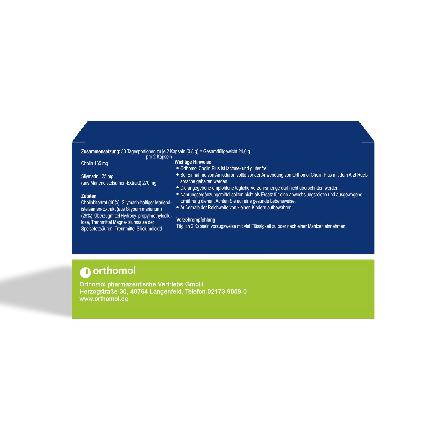 Orthomol, Cholin Plus, 60 Capsules