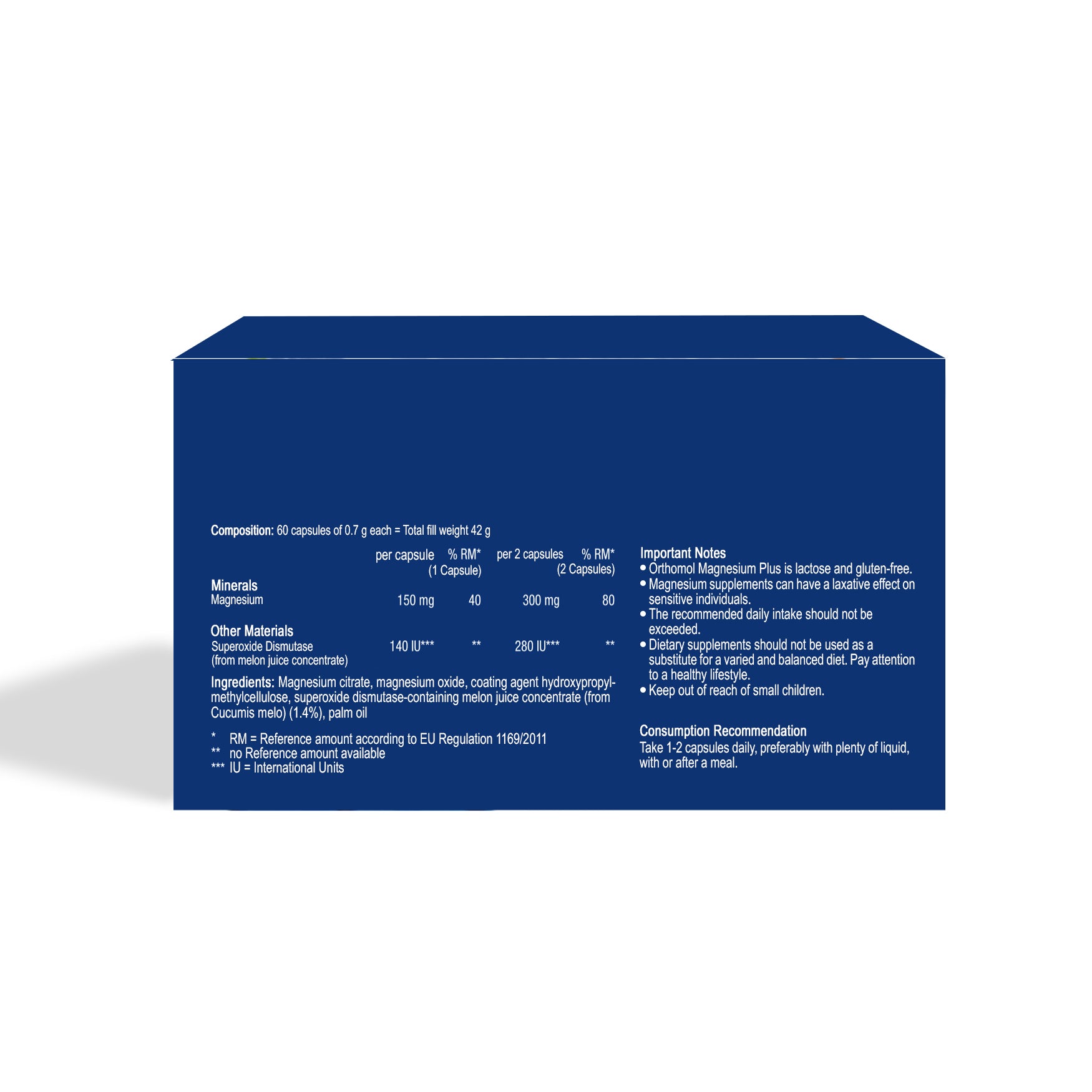 Orthomol, Magnesium Plus, 60 Capsules