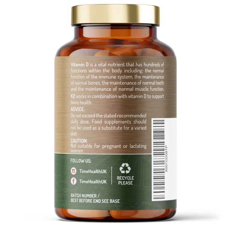 Time Health Vitamin D3 (4000IU) + K2 (100UG)