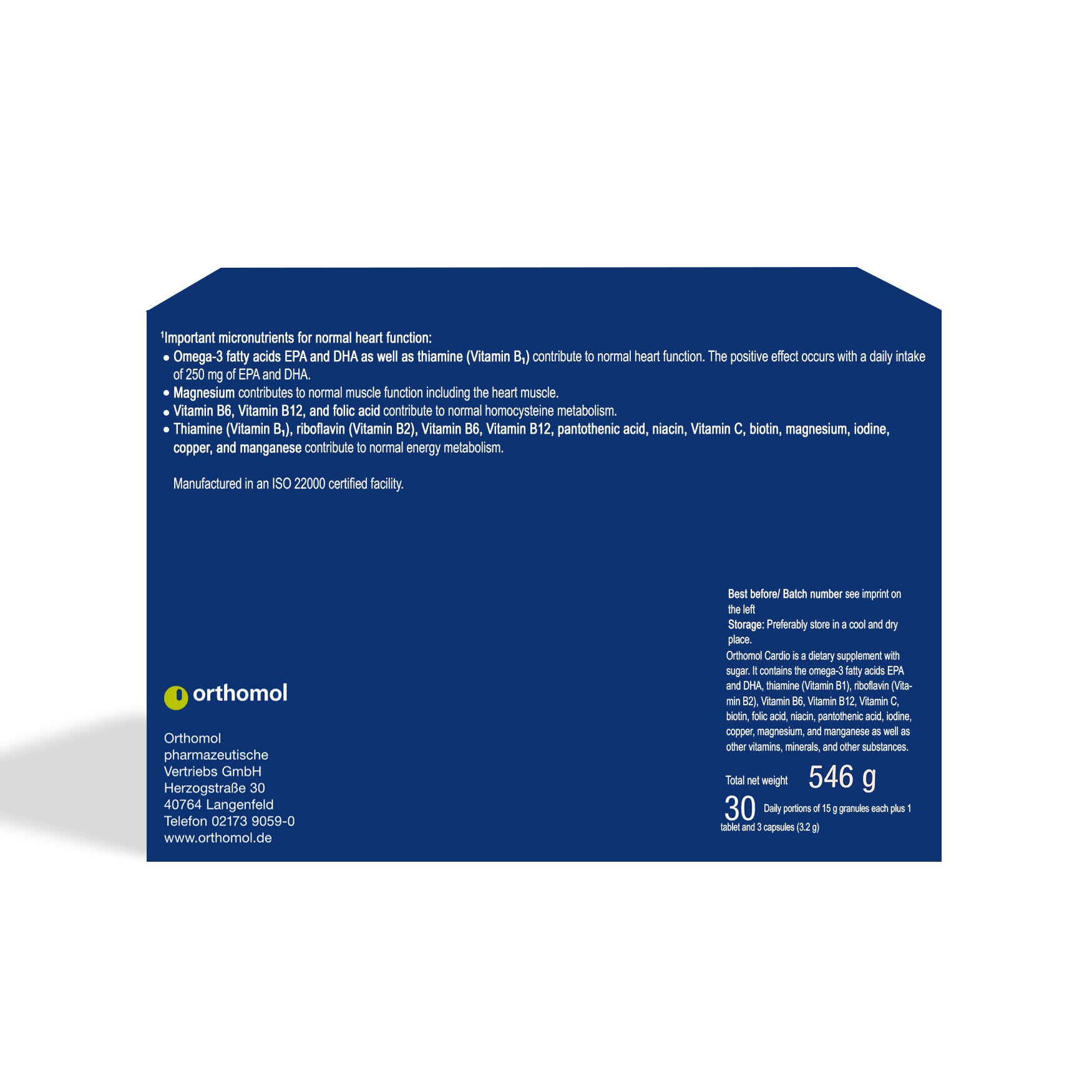 Orthomol, Cardio, 30 tablets