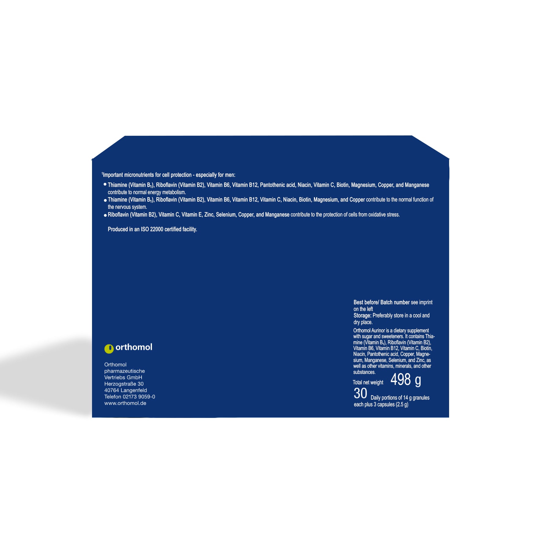 Orthomol, Aurinor, 30 Powder Sachets & 90 Capsules, 30 Servings