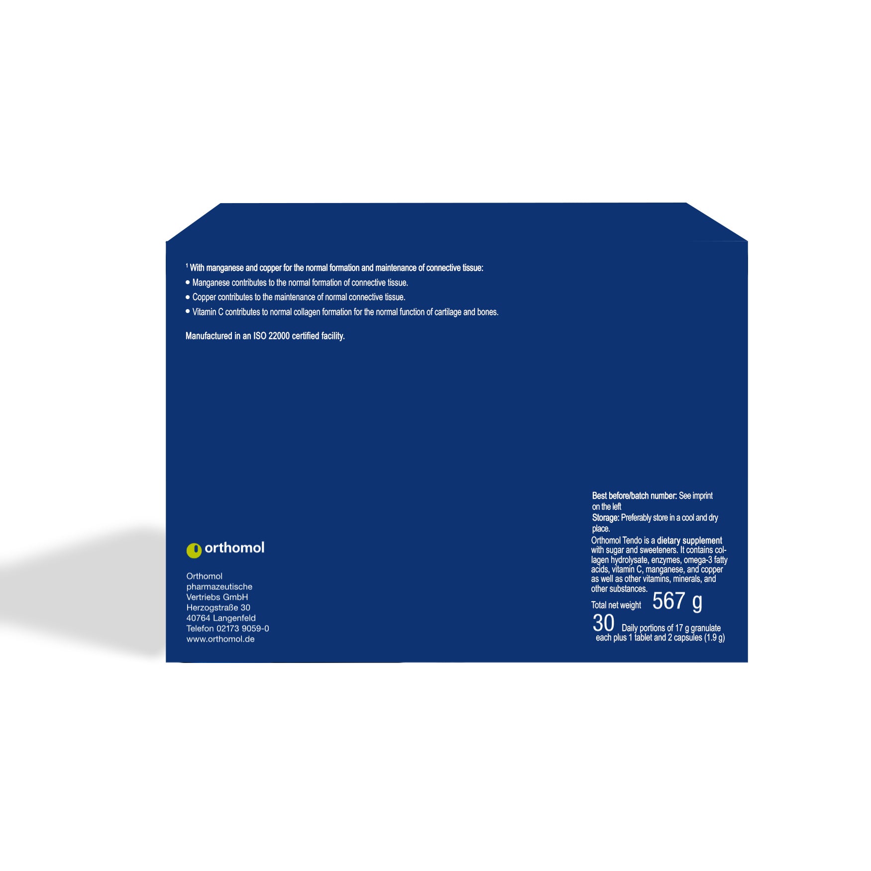 Orthomol, Tendo, 15 Granules/tablets