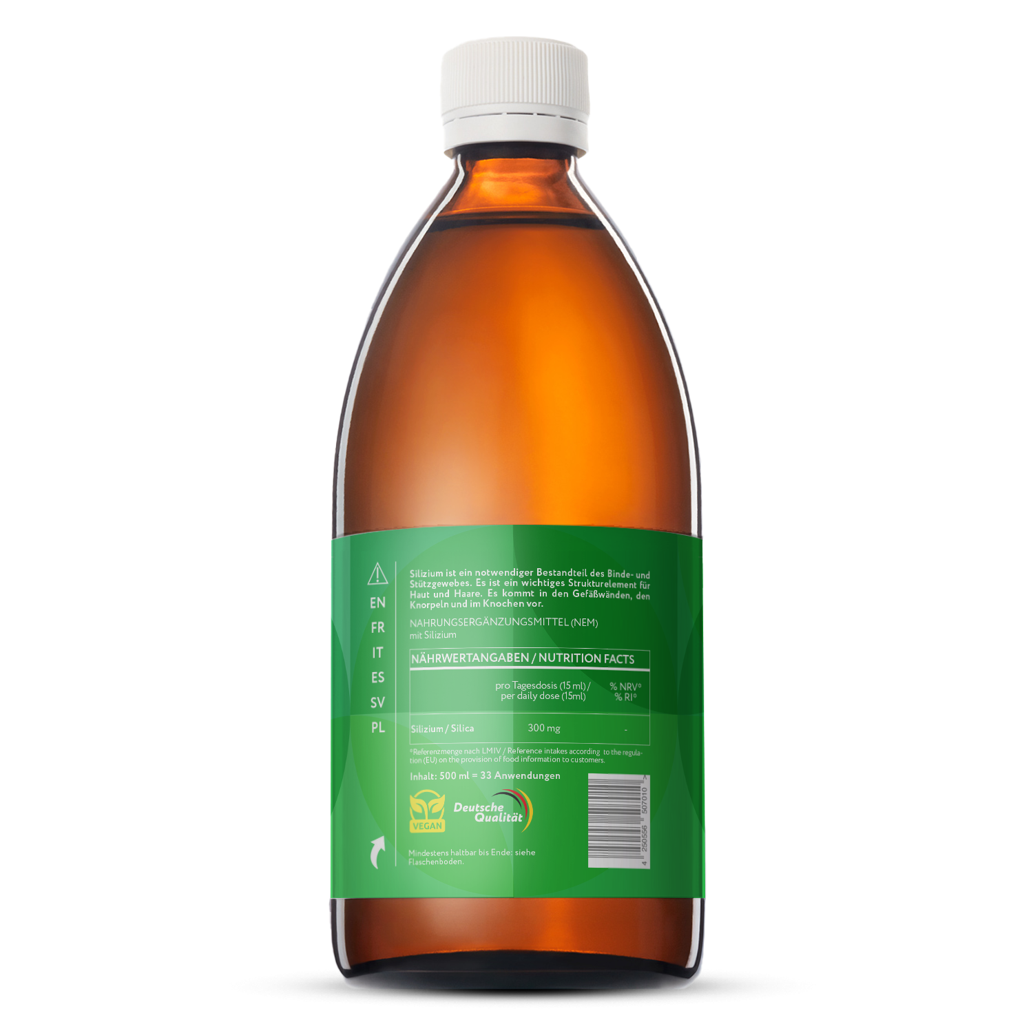 Aqua Silica - Organisch Kolloidales Silizium in levitiertem Wasser - 500ml