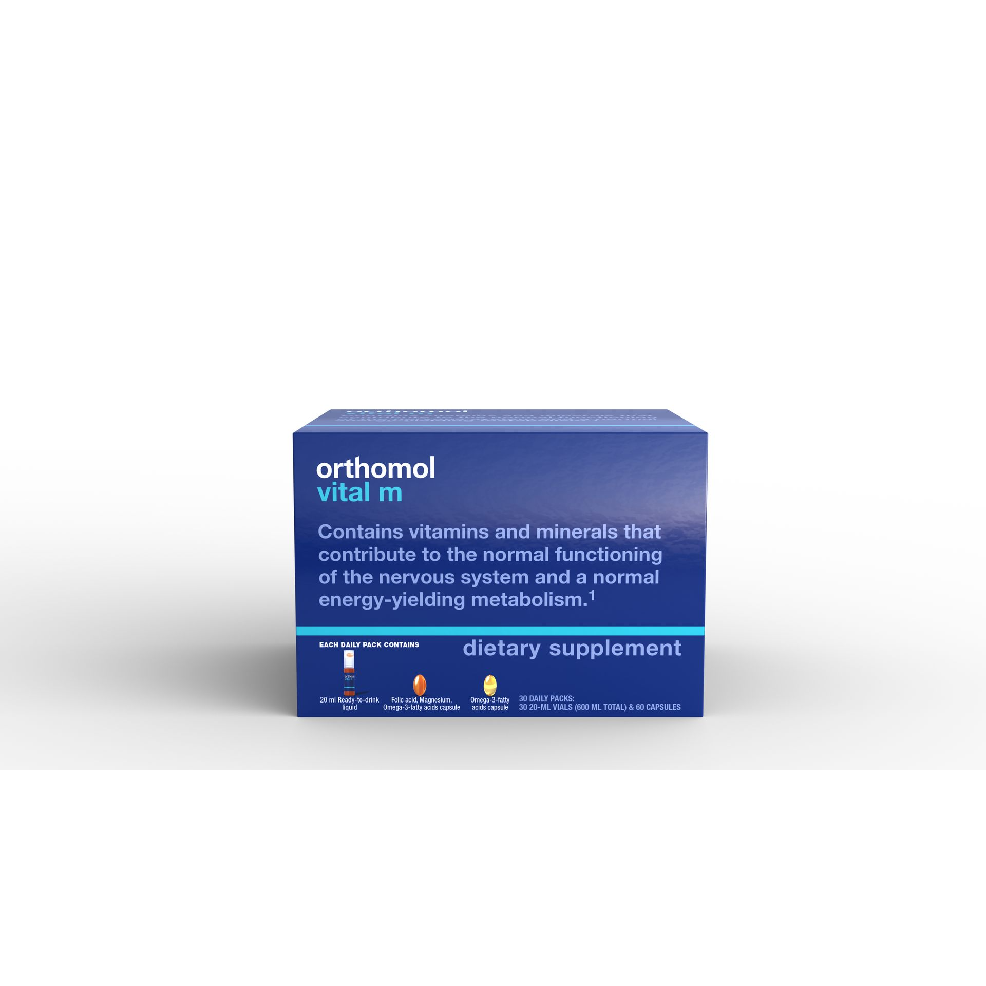 Orthomol, Vital M, Micronutrients for men, 30 Ready-to-drink capsules